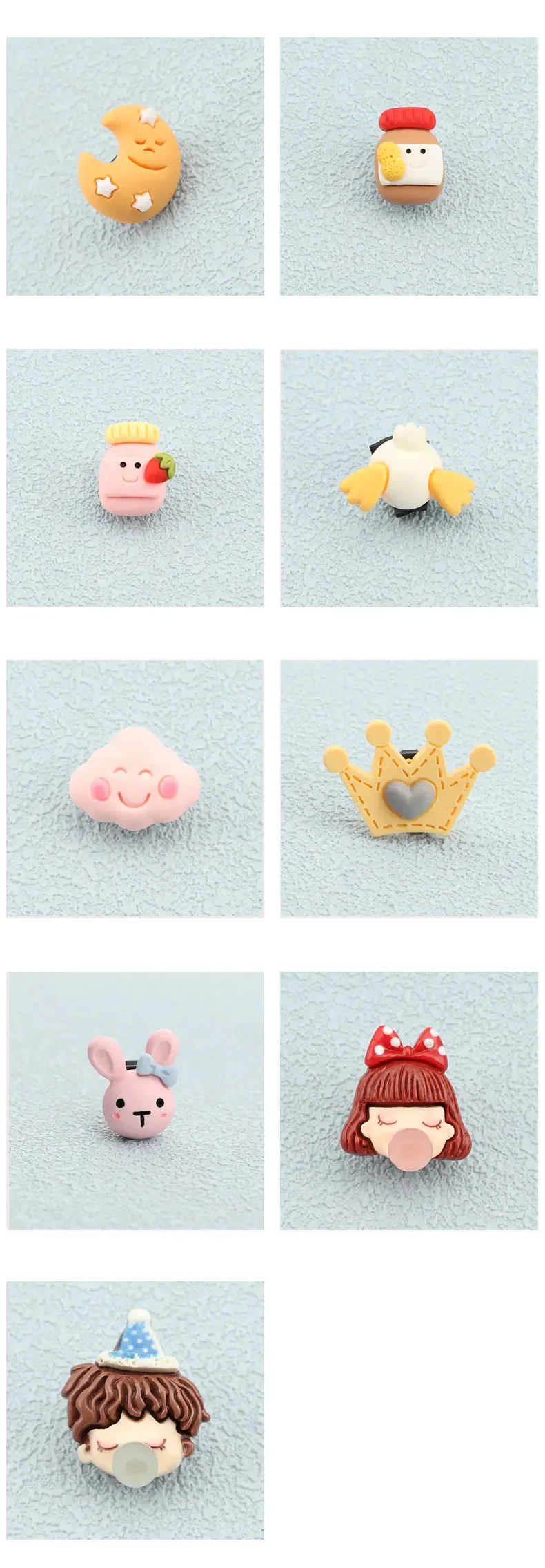 Shoelaces Decoration Clips Shoe Laces Buckle Cartoon Crown Cake Candy Macaron Color Shoes Accessories for Girl Children's 1PCS