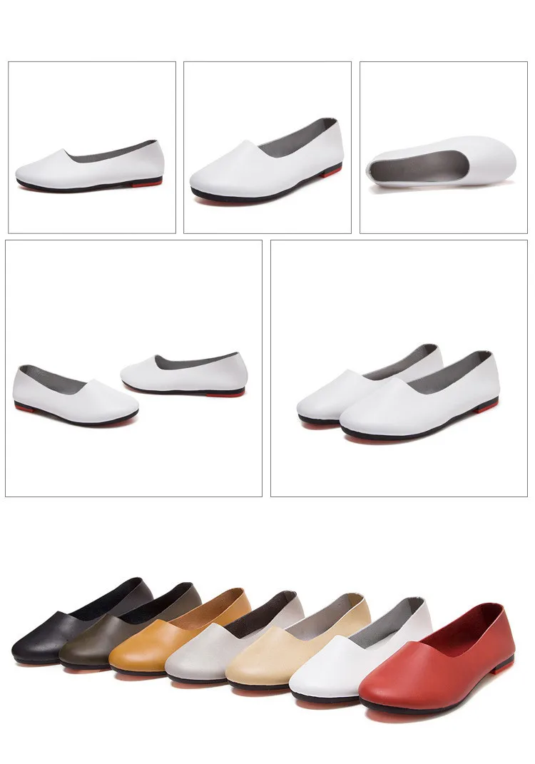 AIYUQI Women Flats Shoes Genuine Leather Ladies Shoes Large Size 41 42 43 Casual Lightweight Non-Slip 2026 New Women Loafers