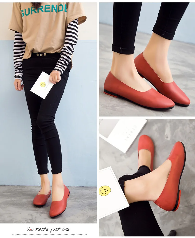 AIYUQI Women Flats Shoes Genuine Leather Ladies Shoes Large Size 41 42 43 Casual Lightweight Non-Slip 2026 New Women Loafers