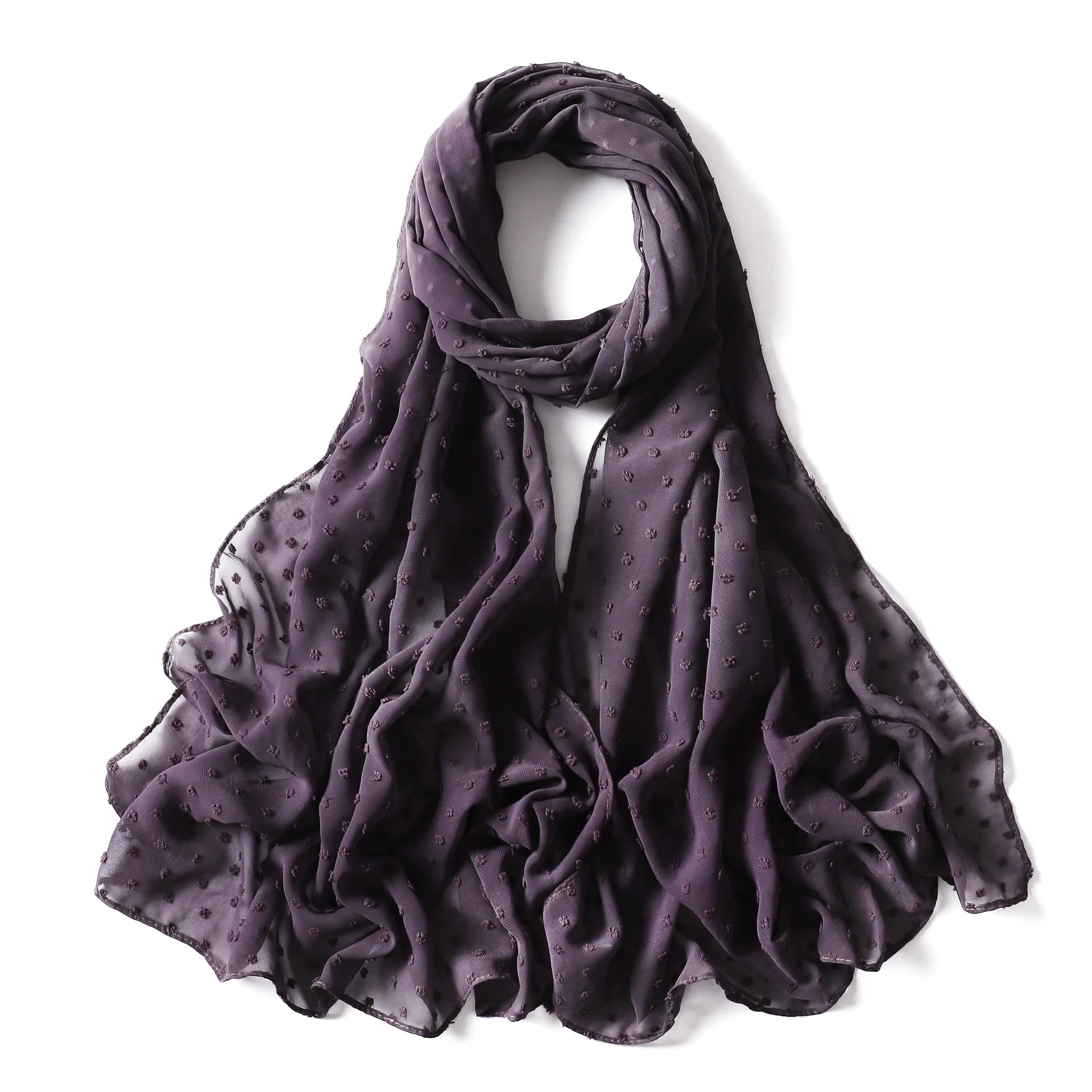 Fashion Chiffon Hijab Scarf For Women Muslim Shawl Headscarf Hair Scarves Black White Soft Turban Mujer Long Head Wraps Headband