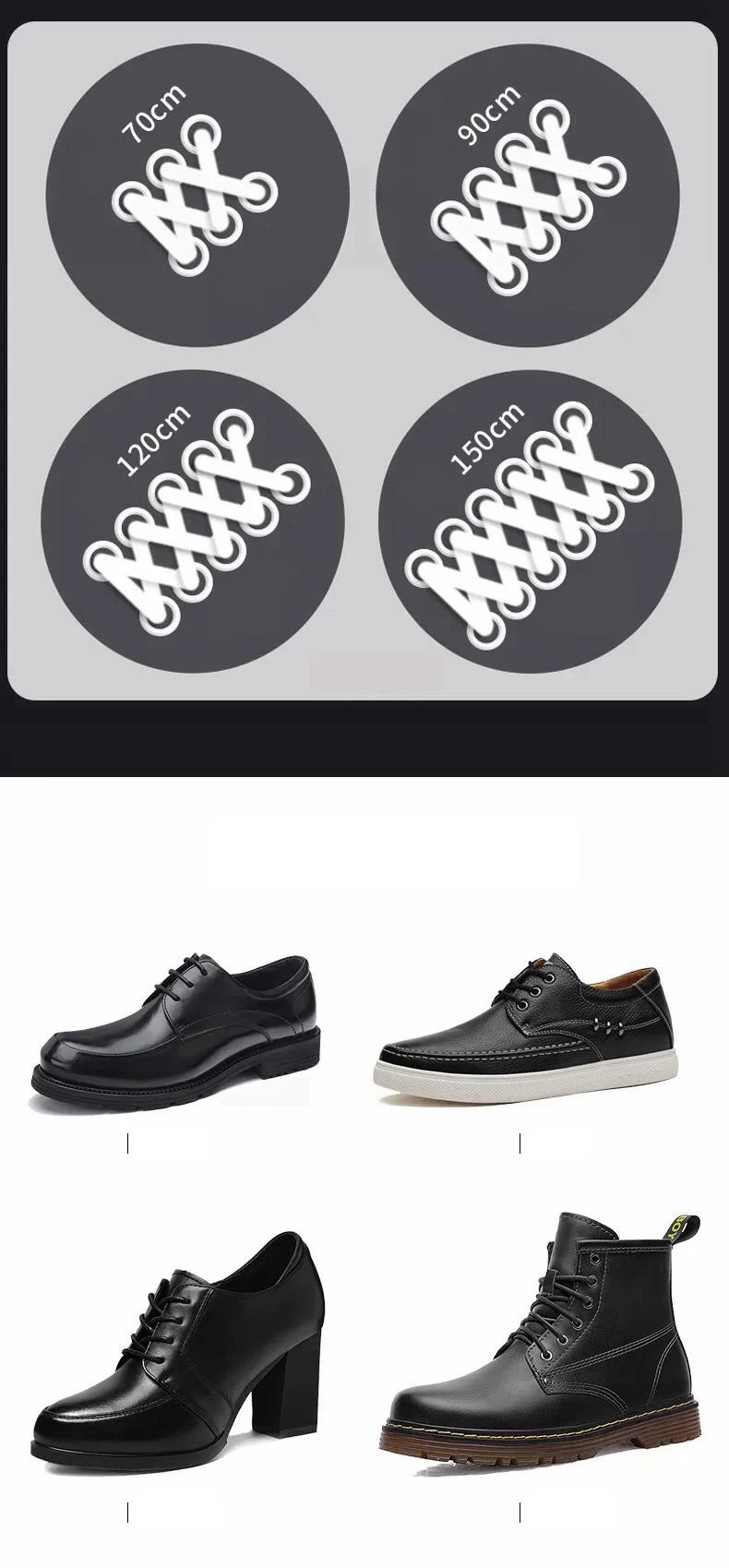 1 Pair Cotton Waxed Shoelaces Round Oxford Shoe Laces  Boots Laces Waterproof Leather Shoelace Women Men Shoes Accessories