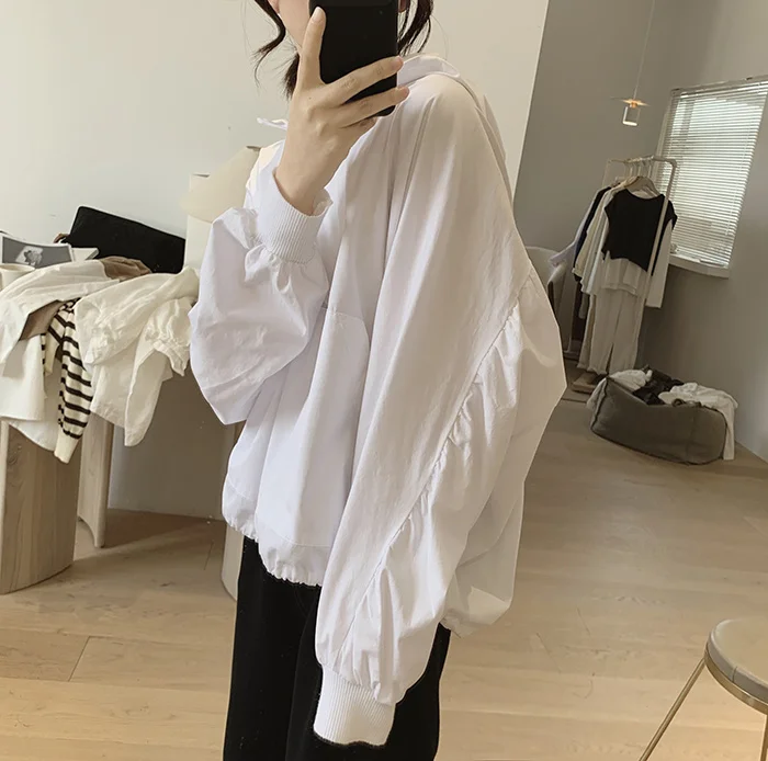Amax luluE 2024 Summer Korean Designer Ladies Cotton Hoodies Loose Hooded Streetwear Womens Punk Sweatshirts Oversized Clothing