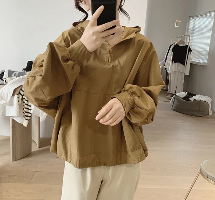 Amax luluE 2024 Summer Korean Designer Ladies Cotton Hoodies Loose Hooded Streetwear Womens Punk Sweatshirts Oversized Clothing