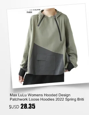 Amax luluE 2024 Summer Korean Designer Ladies Cotton Hoodies Loose Hooded Streetwear Womens Punk Sweatshirts Oversized Clothing