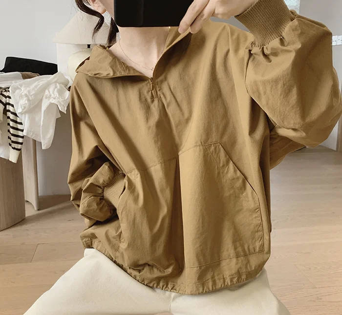 Amax luluE 2024 Summer Korean Designer Ladies Cotton Hoodies Loose Hooded Streetwear Womens Punk Sweatshirts Oversized Clothing