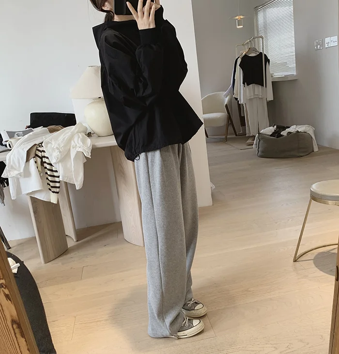 Amax luluE 2024 Summer Korean Designer Ladies Cotton Hoodies Loose Hooded Streetwear Womens Punk Sweatshirts Oversized Clothing