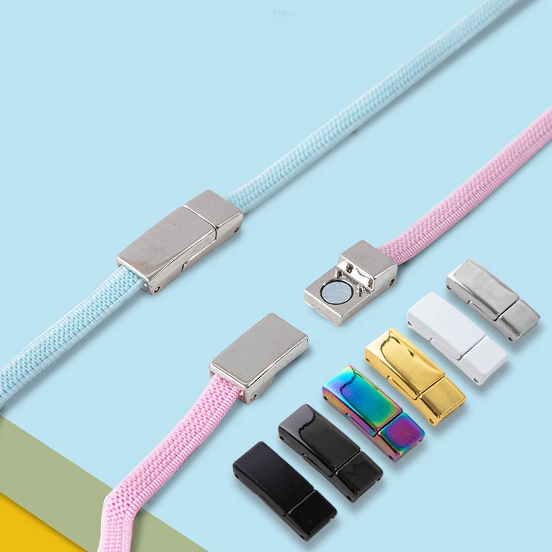 New Metal Magnetic Clip Locking Buckle Lazy Laces No Tie Shoelace Buckle Metal No Tie Shoe Buckle Shoe Material Shoe Accessories