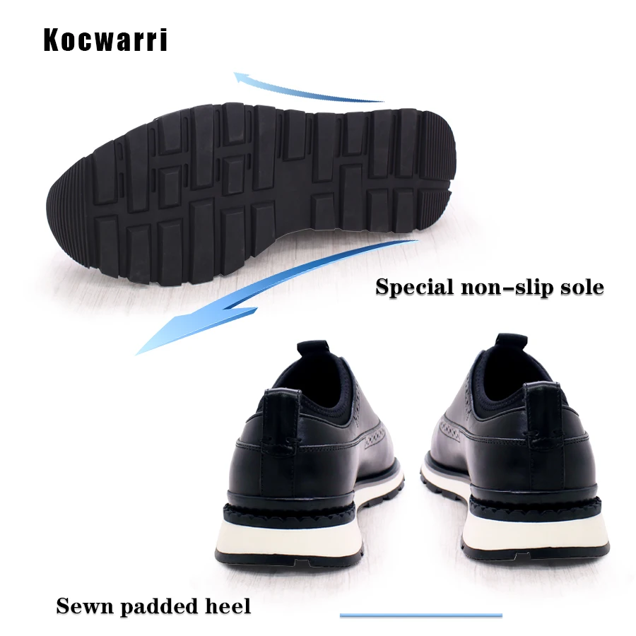 Casual Men's Leather Shoes Genuine Leather Comfortable Fashion Sneakers Handmade Sequin Casual Shoes Dating Banquet Men's Shoes