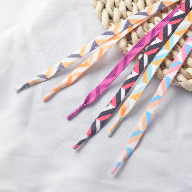 Ice Cream Colorful Shoe Laces for Tennis Flat Gradient Shoelaces for Sneakers Rainbow High Sports Shoelace Women Man Shoestrings