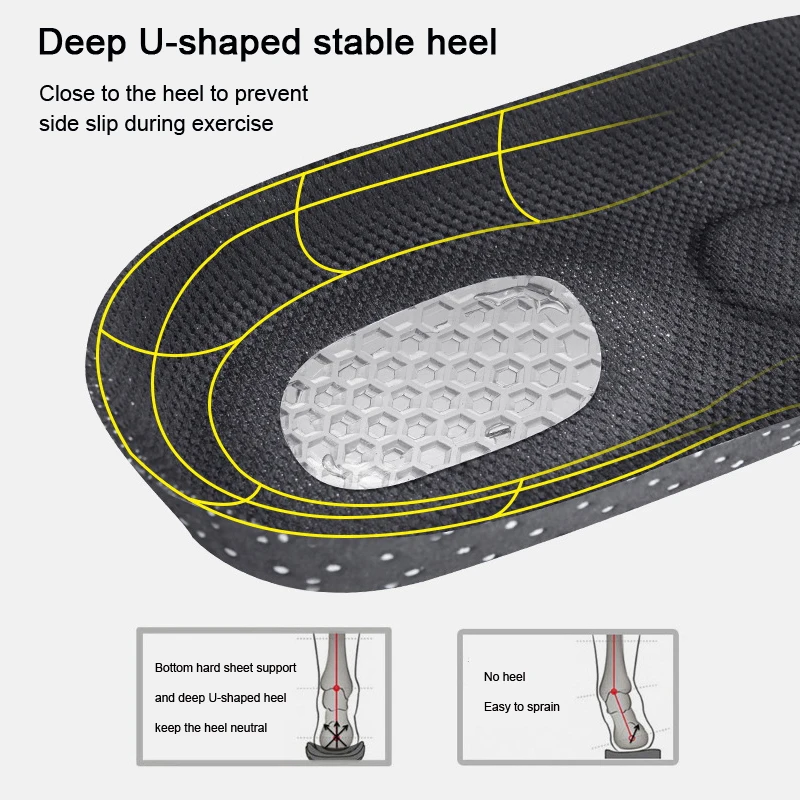 Orthopedic Insoles for Man Women Memory Foam Cushion Gel Insole Silicone Arch Support Pads Sport Shoe Pad Soft Running Insert