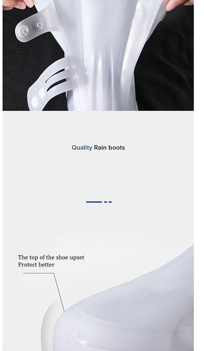 Boots Waterproof Shoe Cover Outdoor Rainy Days Silicone PVC Material Unisex Shoes Protectors Non-slip Reusable Rain Boots Covery