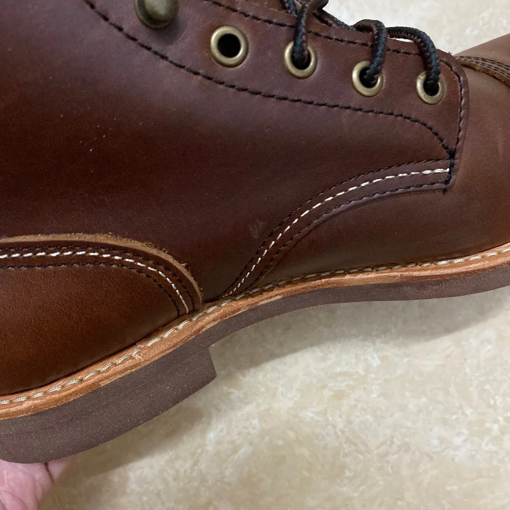 YQ8111 Cowhide Leather Handmade Goodyear Welted American Boots Custom Made Service Red Tornado Size 35-52 Super Quality Genuine