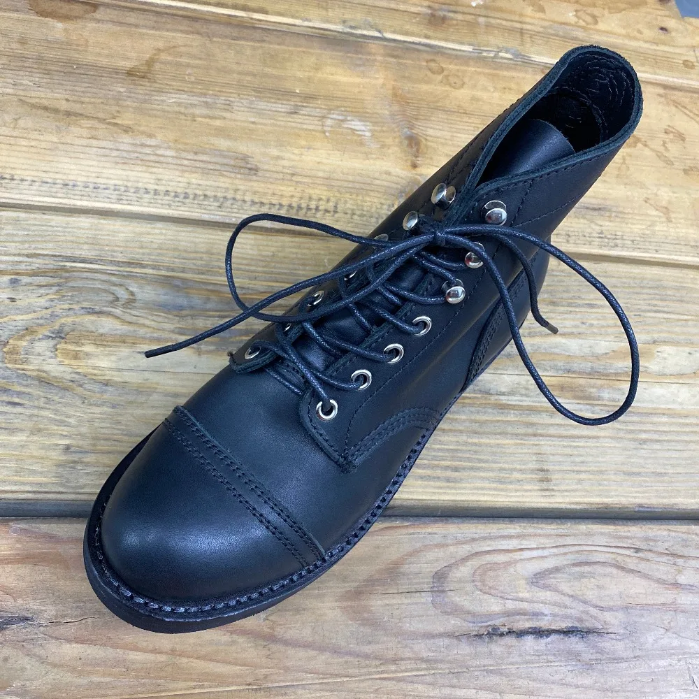 YQ8111 Cowhide Leather Handmade Goodyear Welted American Boots Custom Made Service Red Tornado Size 35-52 Super Quality Genuine