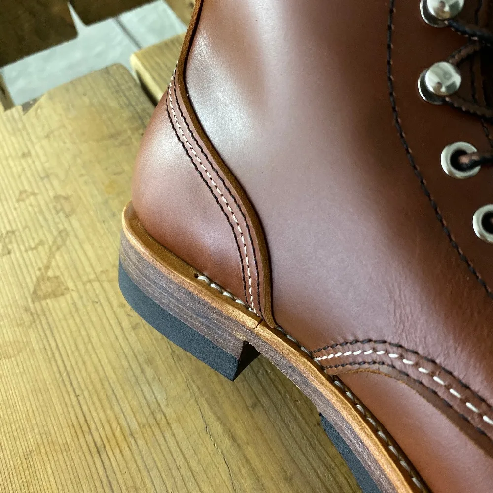 YQ8111 Cowhide Leather Handmade Goodyear Welted American Boots Custom Made Service Red Tornado Size 35-52 Super Quality Genuine