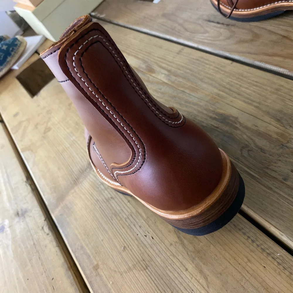 YQ8111 Cowhide Leather Handmade Goodyear Welted American Boots Custom Made Service Red Tornado Size 35-52 Super Quality Genuine