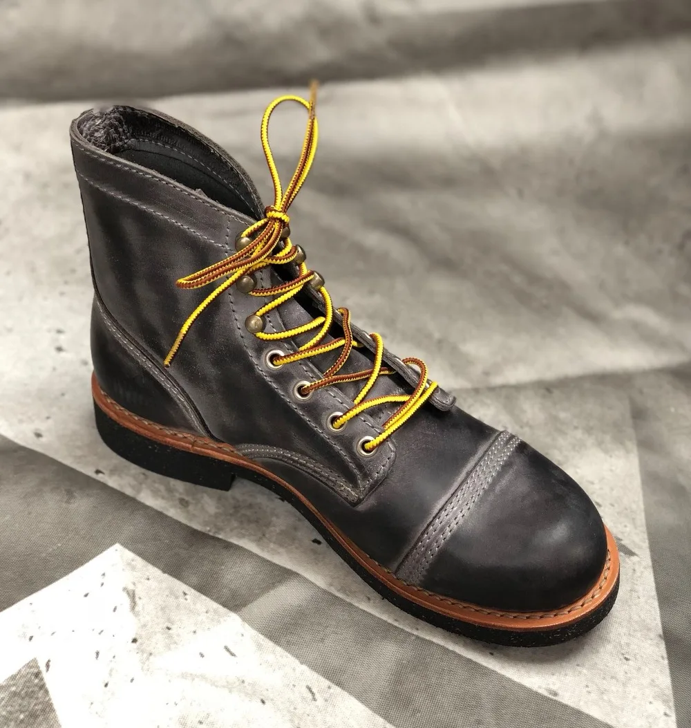 YQ8111 Cowhide Leather Handmade Goodyear Welted American Boots Custom Made Service Red Tornado Size 35-52 Super Quality Genuine