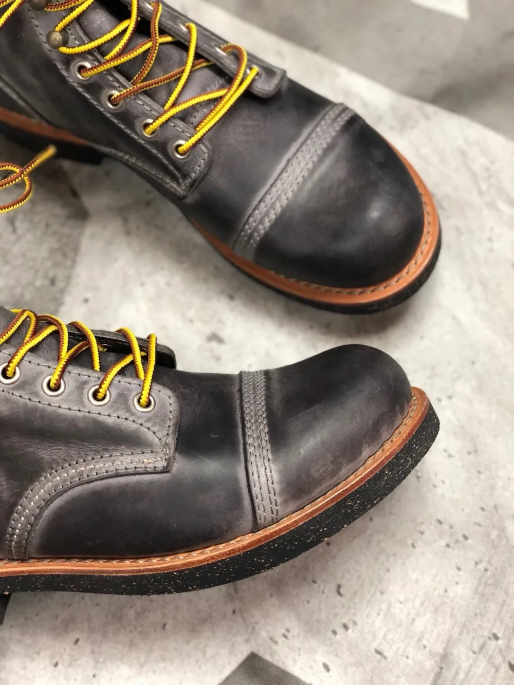 YQ8111 Cowhide Leather Handmade Goodyear Welted American Boots Custom Made Service Red Tornado Size 35-52 Super Quality Genuine