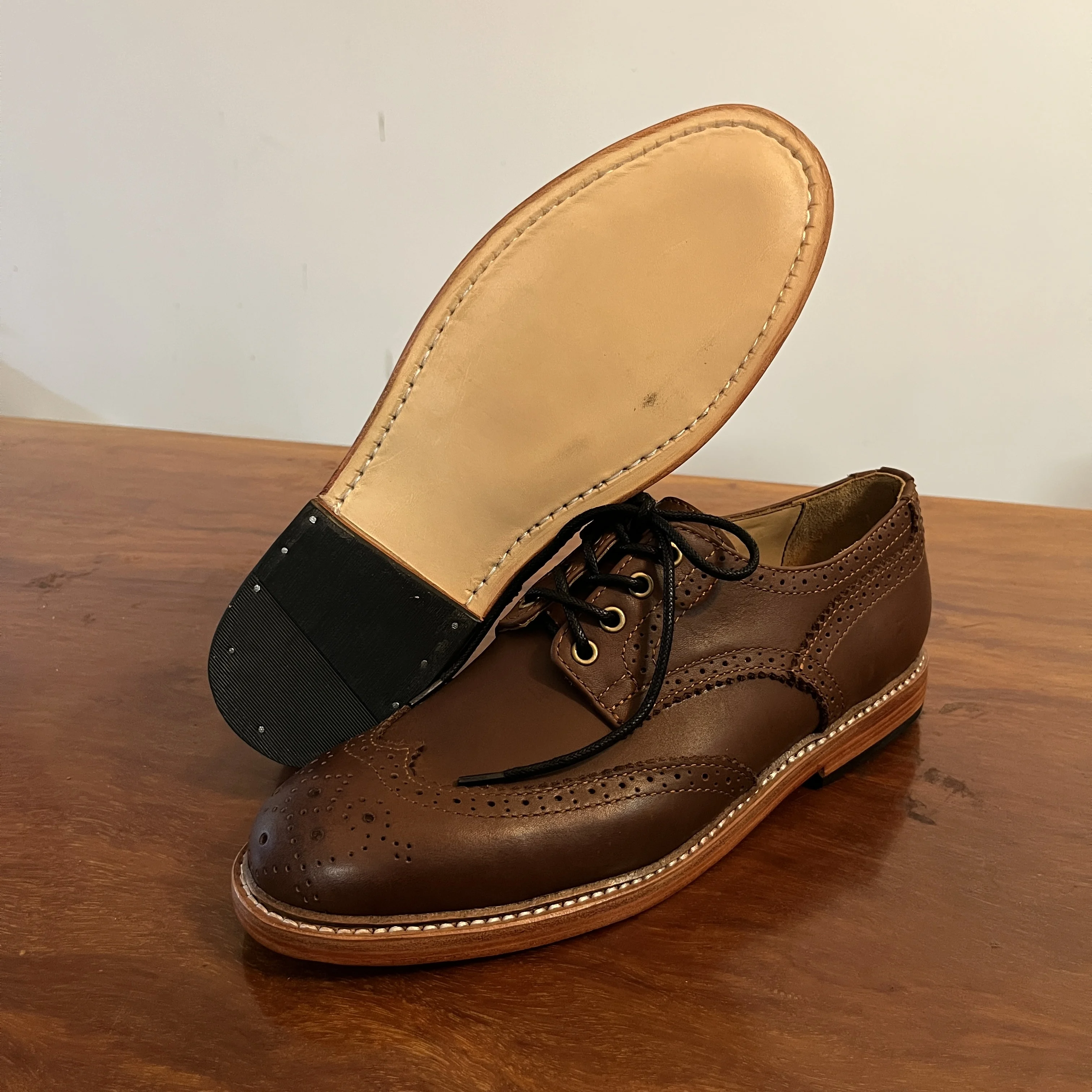 B500 RockCanRoll Super Quality Size 35-52 Handmade Goodyear Welted Durable Italian Cowhide Boots Brogue Footwear