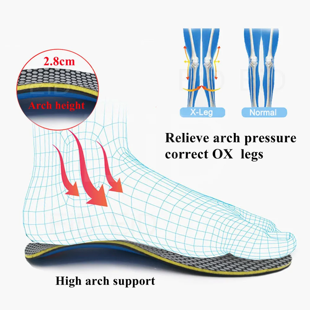 Orthopedic Shoes Sole Insoles Flat Feet Arch support Unisex EVA Orthotic Arch Support Sport Shoe Pad Insert Cushion Men Woman