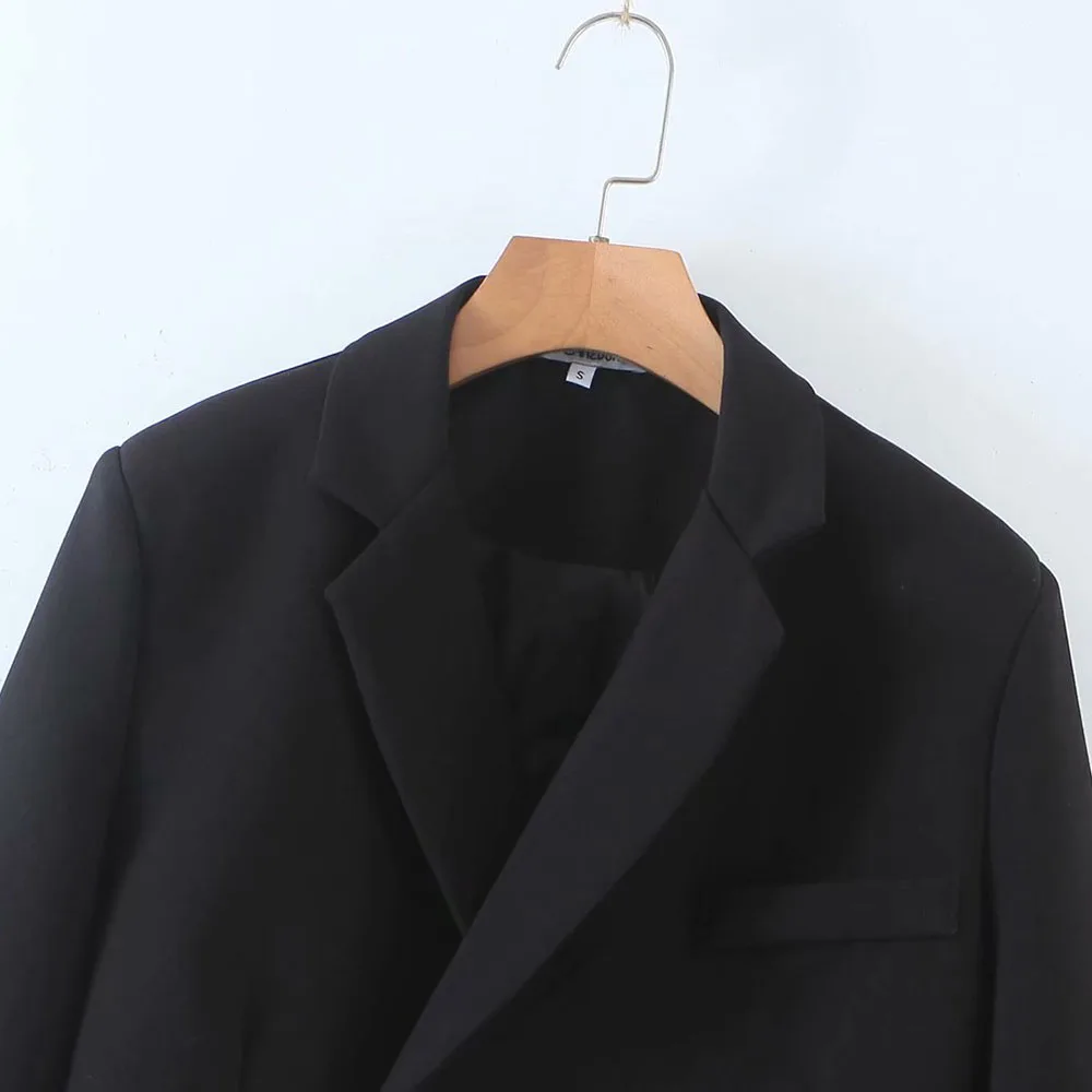 XEASY Women Blazer Clothing Two Piece Set Women Suits With Skirt Female Suit Tweed Long Sleeves Short Skirt Suits Blazer