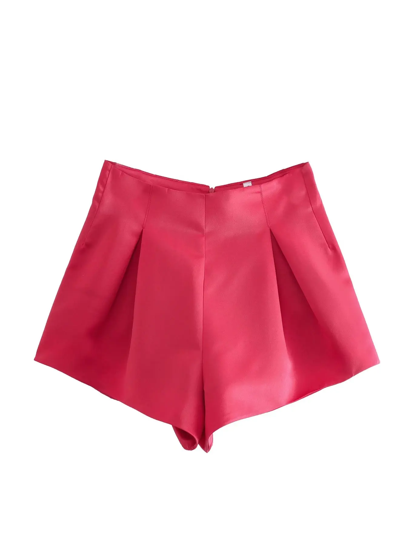 ZEVITY New Women High Street Pleats Design Bermuda Shorts Lady Zipper Fly Hot Shorts Chic Pantalone Cortos P1265