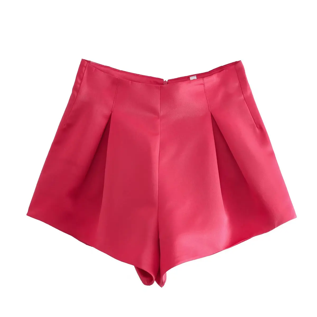 ZEVITY New Women High Street Pleats Design Bermuda Shorts Lady Zipper Fly Hot Shorts Chic Pantalone Cortos P1265