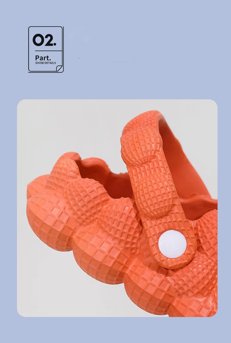 Summer New Men's And Women's Bubble Sandals 2025 Wear-resistant Platform Slippers Non-slip EVA Home Massage Slippers Beach Shoes