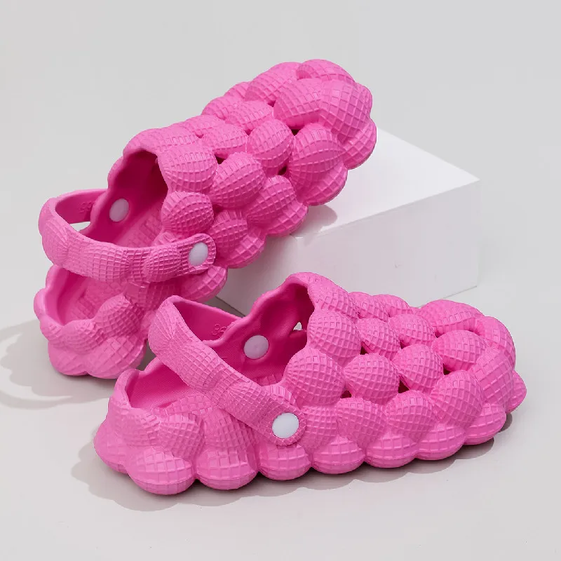Summer New Men's And Women's Bubble Sandals 2025 Wear-resistant Platform Slippers Non-slip EVA Home Massage Slippers Beach Shoes