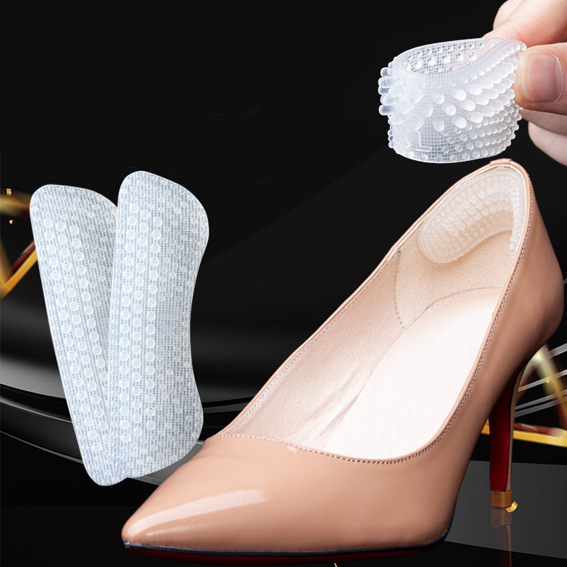 2/4pcs Silicone Heel Stickers Heels Grips Women Men 4D Anti Slip Heel Cushions Non-Slip Inserts Pads Foot Heel Care Protector