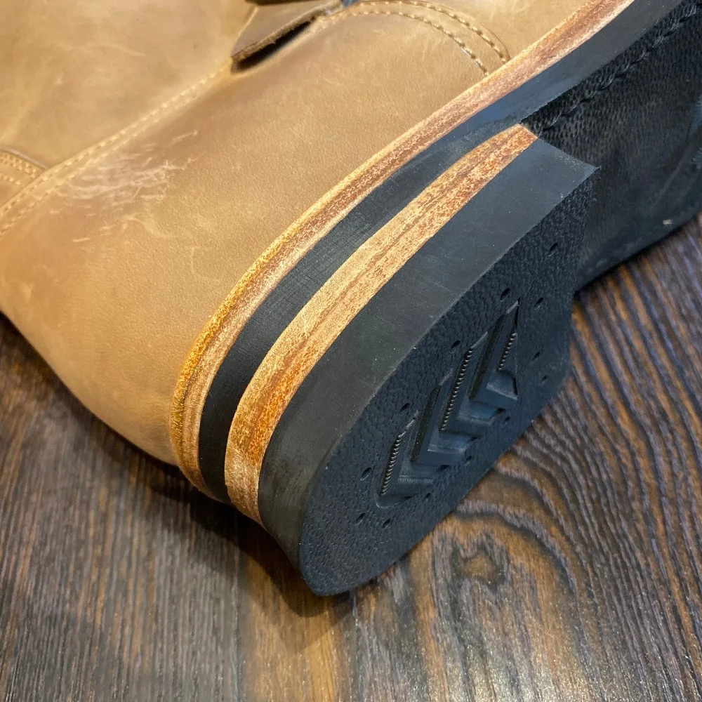 EB999 RockCanRoll Men's Genuine Italian Cow Leather Footwear Cowhide Top Quality Goodyear Welted Trooper Engineer Boots