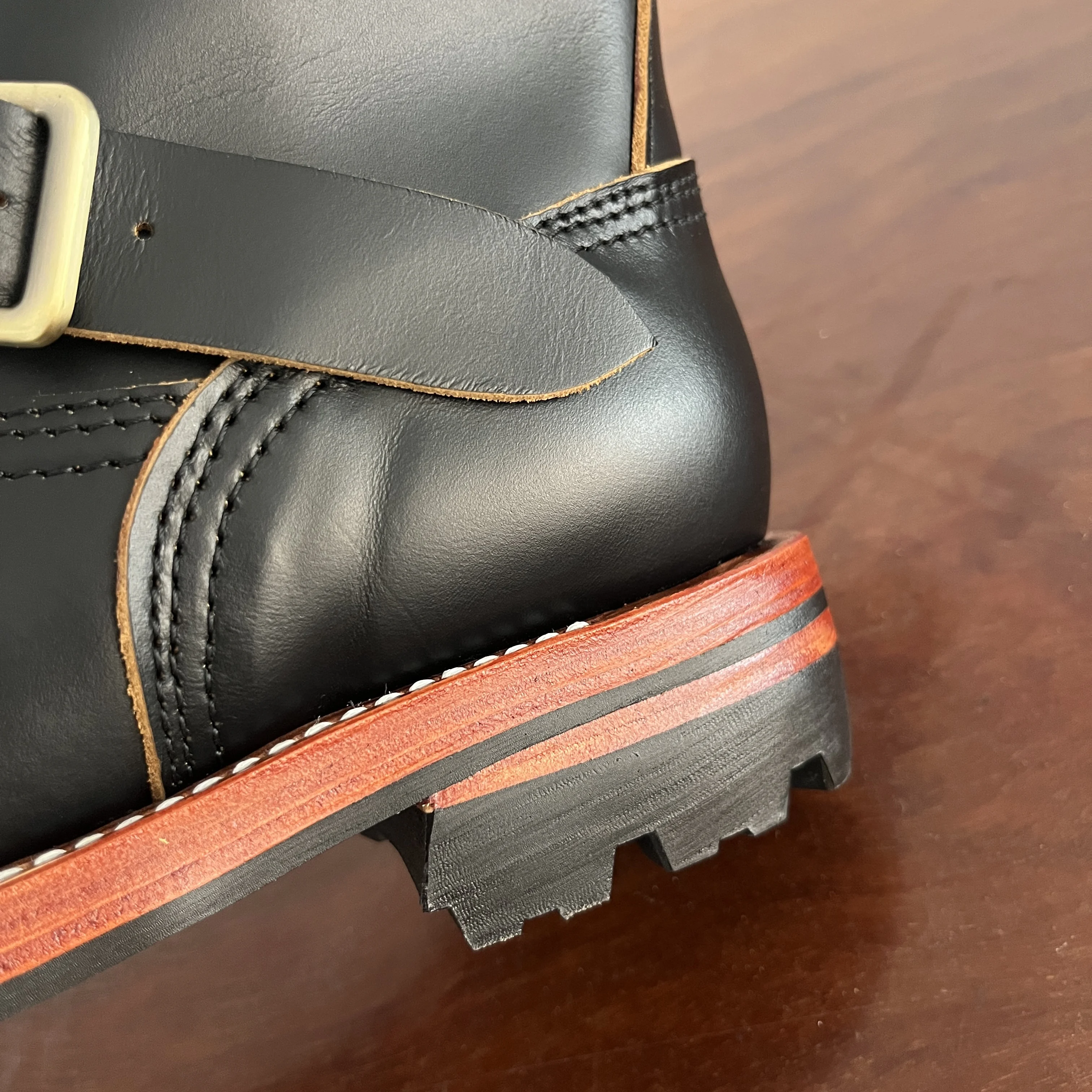EB999 RockCanRoll Men's Genuine Italian Cow Leather Footwear Cowhide Top Quality Goodyear Welted Trooper Engineer Boots