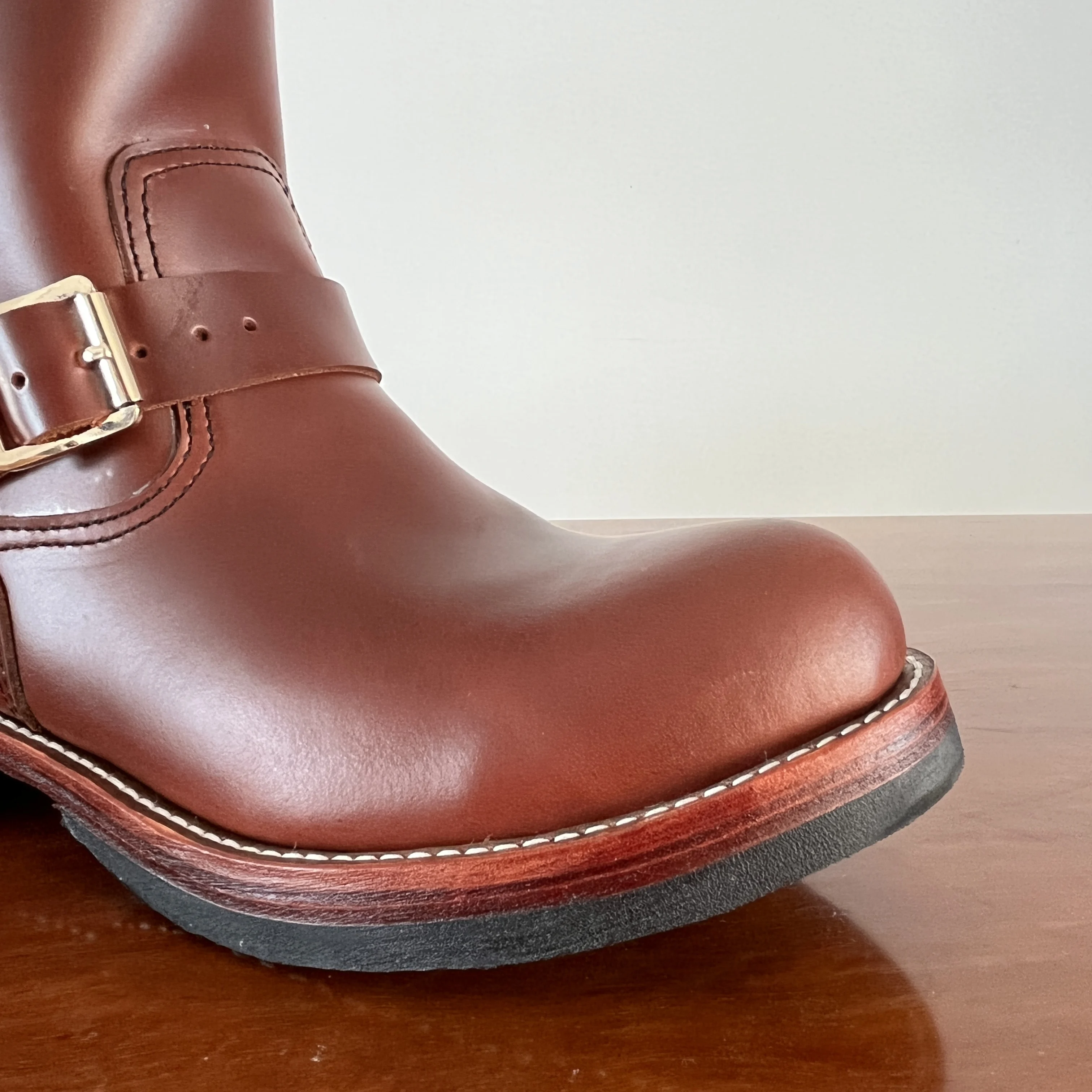 EB999 RockCanRoll Men's Genuine Italian Cow Leather Footwear Cowhide Top Quality Goodyear Welted Trooper Engineer Boots