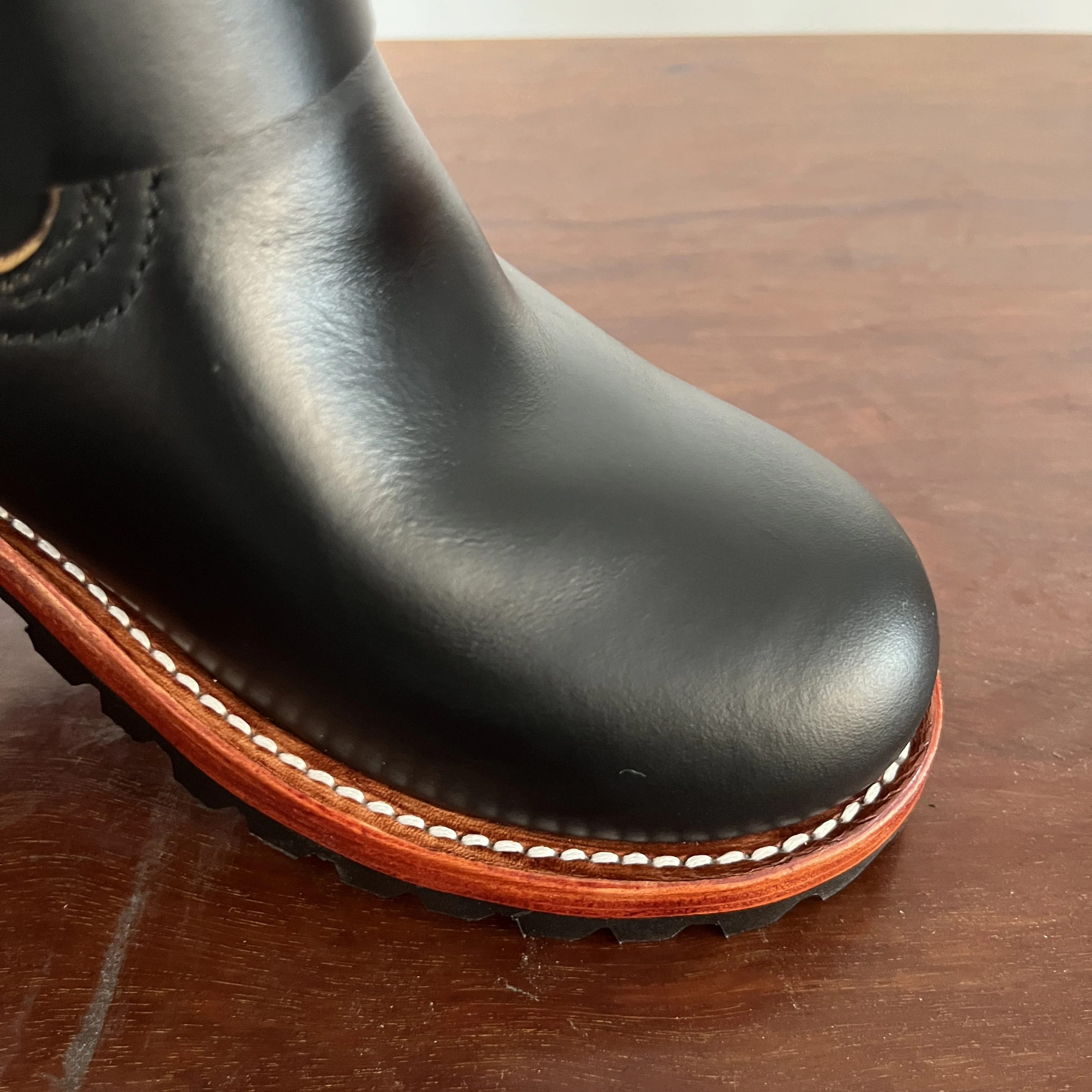 EB999 RockCanRoll Men's Genuine Italian Cow Leather Footwear Cowhide Top Quality Goodyear Welted Trooper Engineer Boots