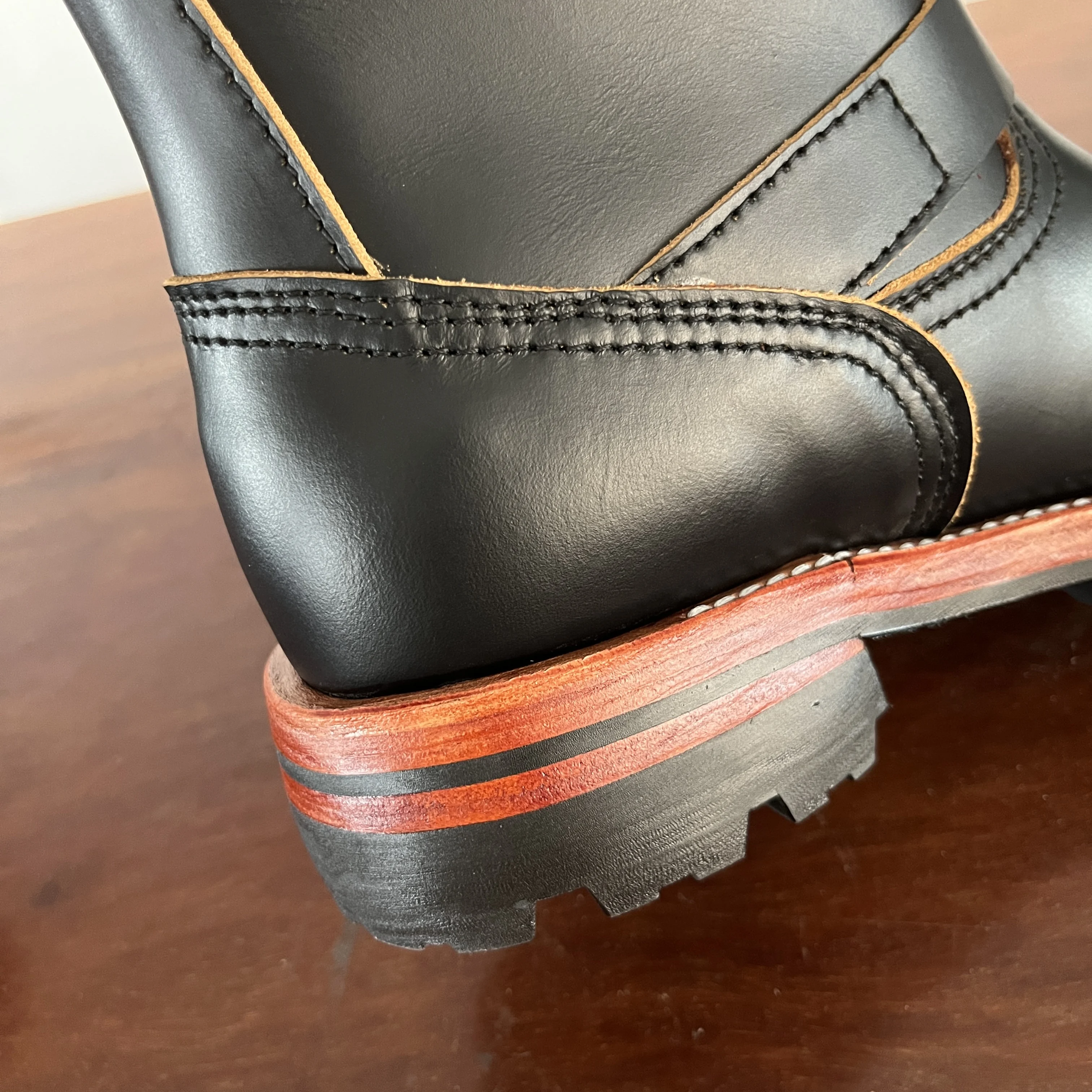 EB999 RockCanRoll Men's Genuine Italian Cow Leather Footwear Cowhide Top Quality Goodyear Welted Trooper Engineer Boots