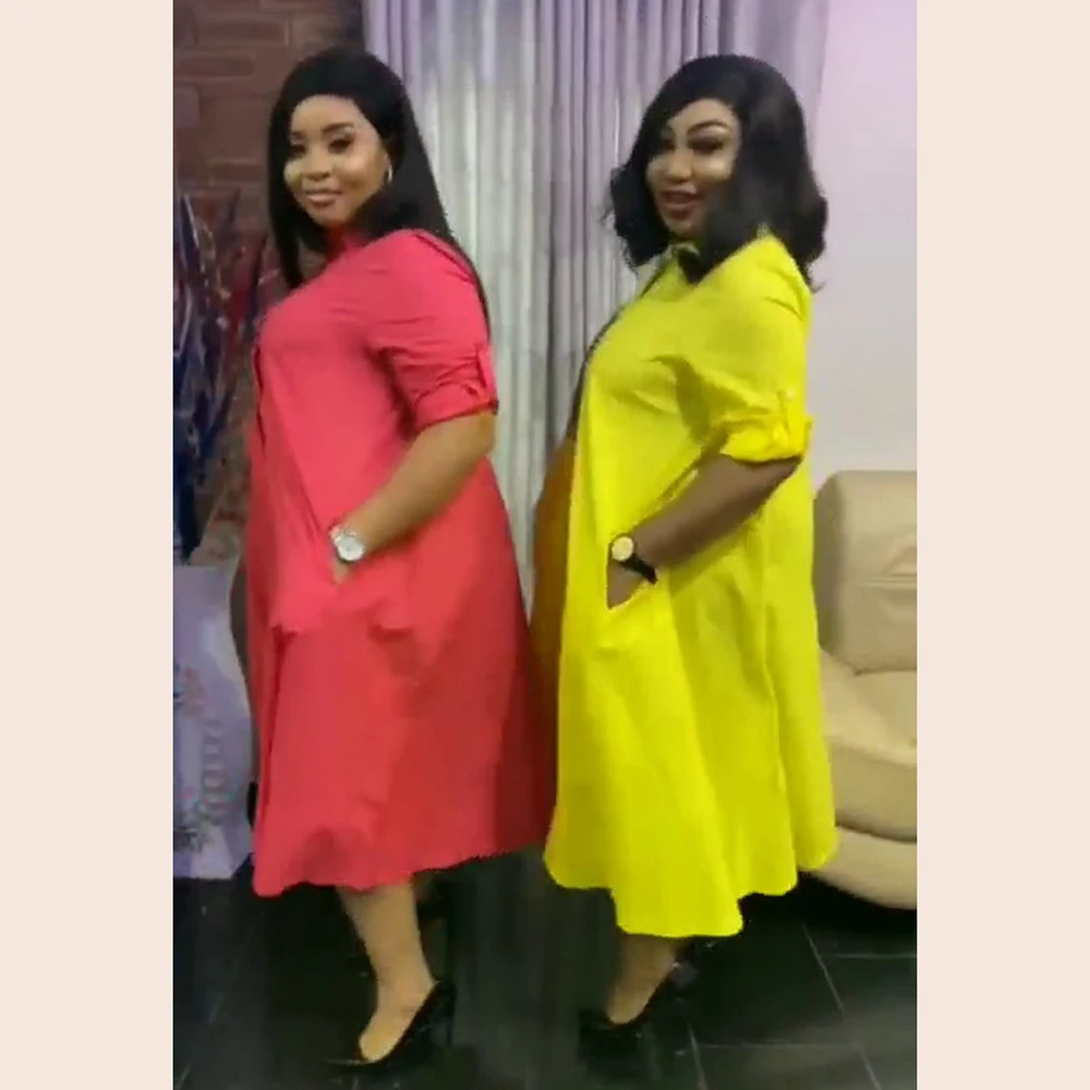 African Mom Dress Ethnic Costume Shirt Style Dress Diamonds Decoration