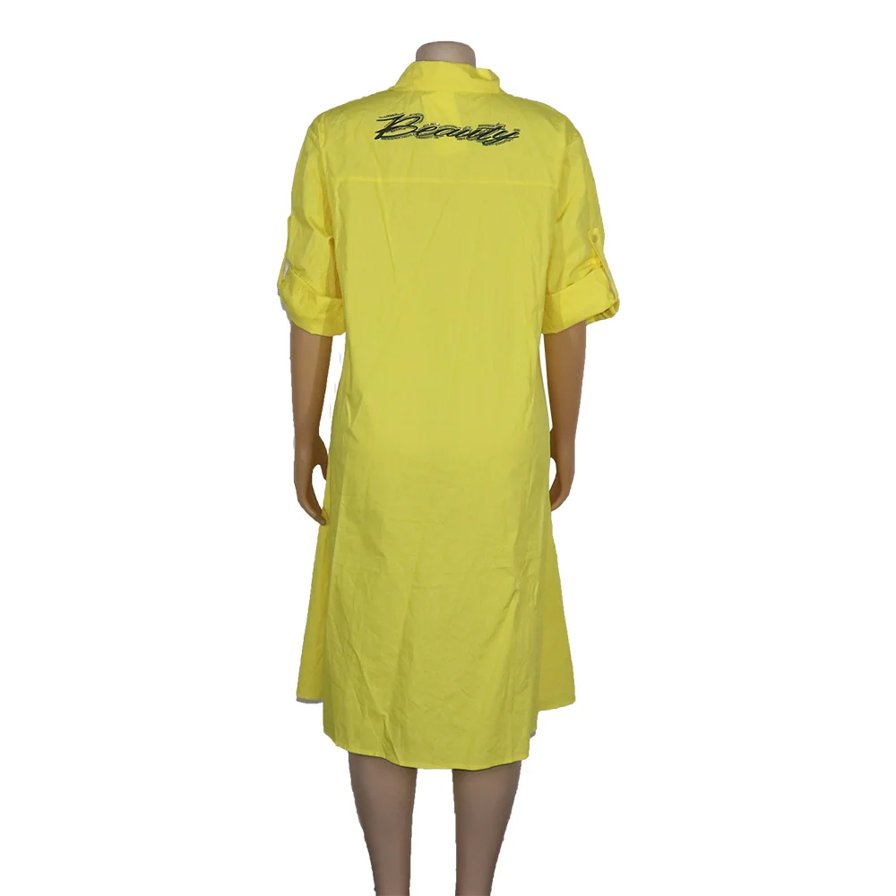 African Mom Dress Ethnic Costume Shirt Style Dress Diamonds Decoration