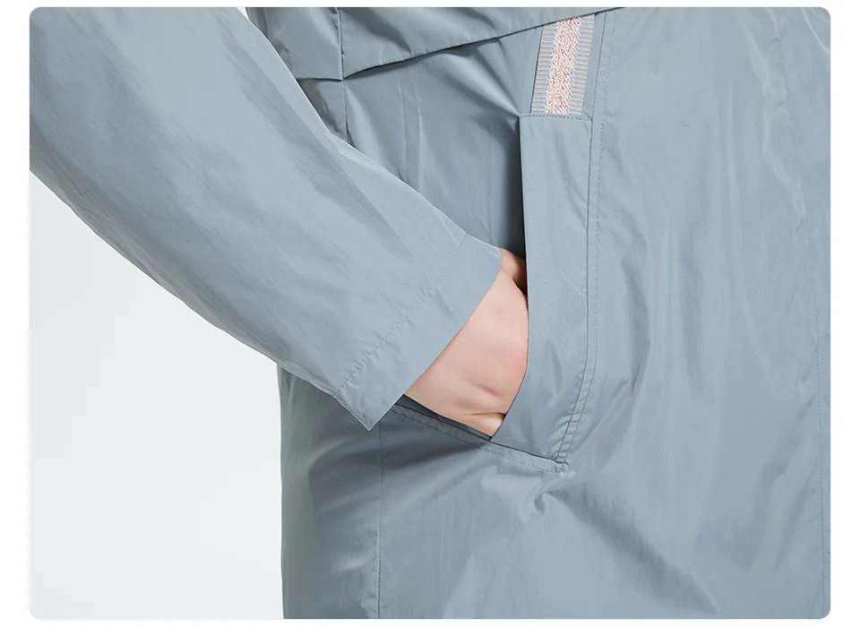 Astrid 2022 Autumn Women's Trench Coat Women Jacket zipper Hooded Outerwear Female Fashion Loose Long Bright Solid Windbreaker