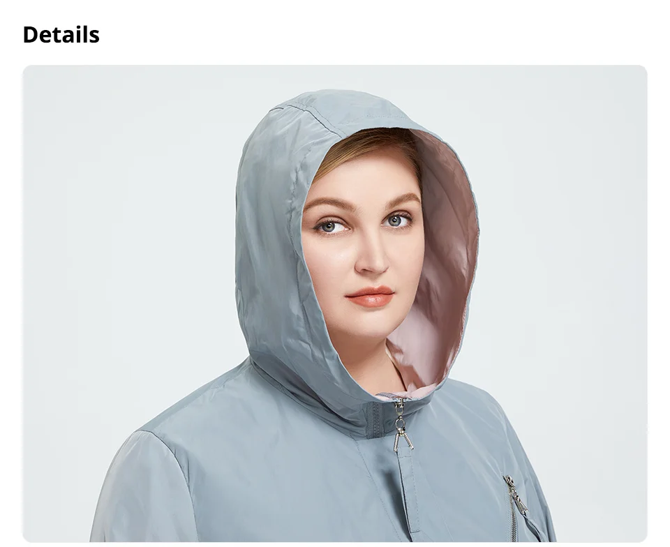 Astrid 2022 Autumn Women's Trench Coat Women Jacket zipper Hooded Outerwear Female Fashion Loose Long Bright Solid Windbreaker
