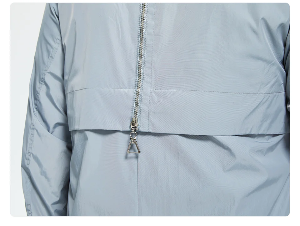 Astrid 2022 Autumn Women's Trench Coat Women Jacket zipper Hooded Outerwear Female Fashion Loose Long Bright Solid Windbreaker