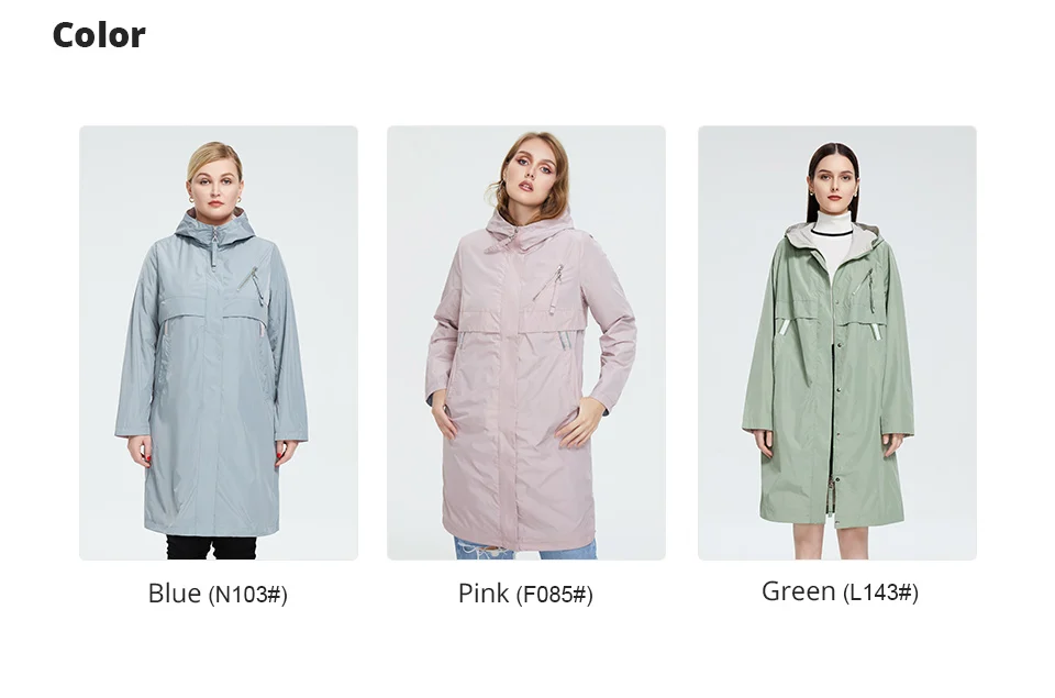 Astrid 2022 Autumn Women's Trench Coat Women Jacket zipper Hooded Outerwear Female Fashion Loose Long Bright Solid Windbreaker