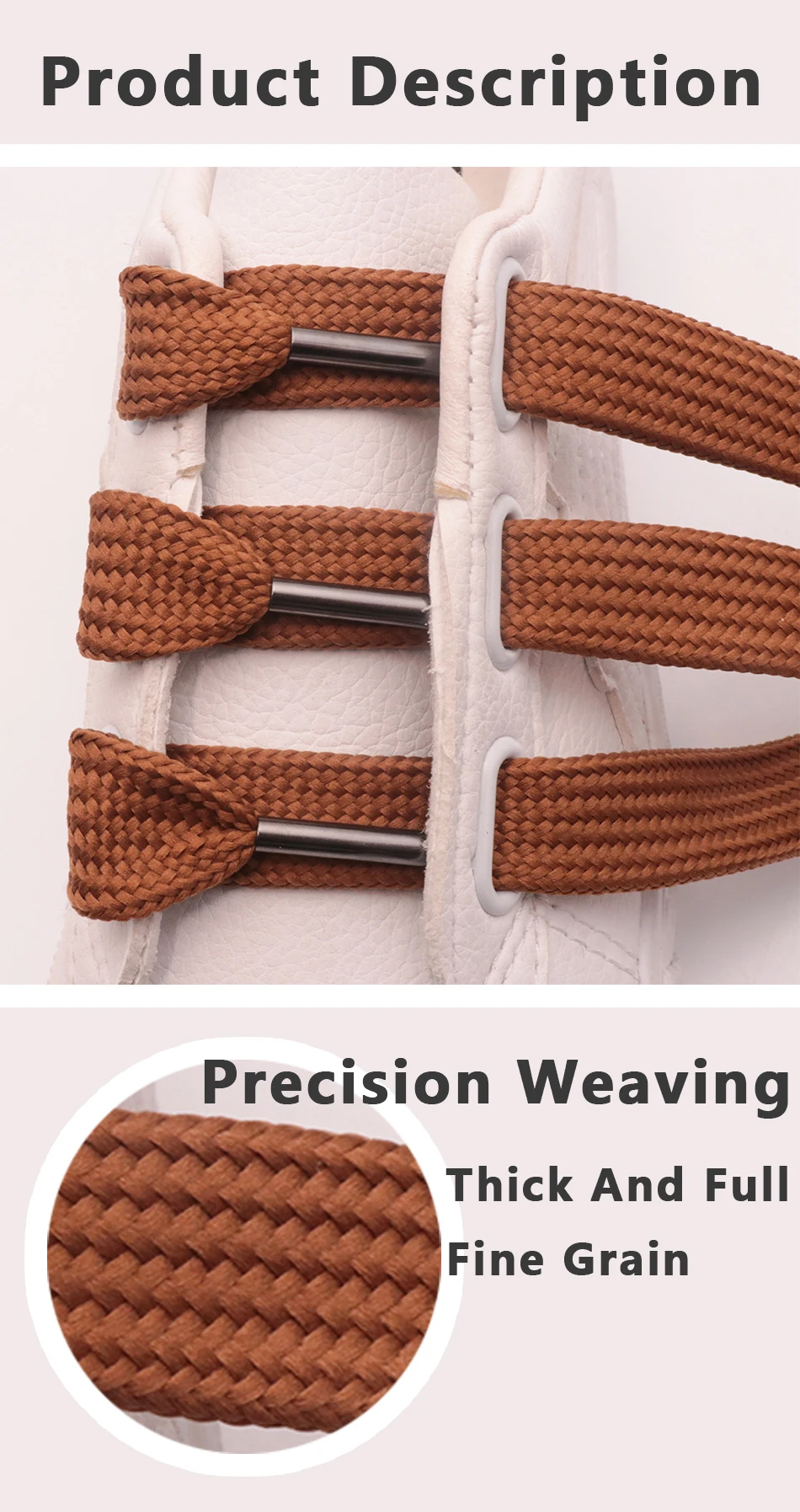 Weiou Official Fashion 18mm Men Women Most Suitable Trendy Cord Dress Shoelace with Gun Black Metal Tips End Shoe Accessories
