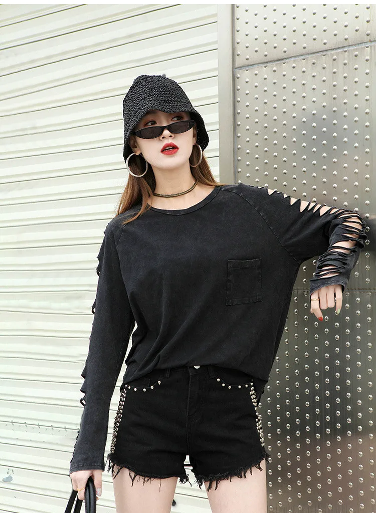 Amax LuluE 2025 Korean Design Summer Womens Sexy Off Shoulder Tshirts Ladies Vintage Punk Style Tees Female Oversized Streetwear