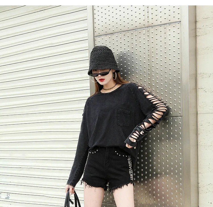 Amax LuluE 2025 Korean Design Summer Womens Sexy Off Shoulder Tshirts Ladies Vintage Punk Style Tees Female Oversized Streetwear