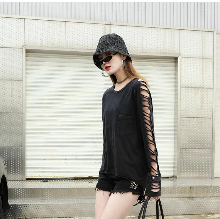 Amax LuluE 2025 Korean Design Summer Womens Sexy Off Shoulder Tshirts Ladies Vintage Punk Style Tees Female Oversized Streetwear