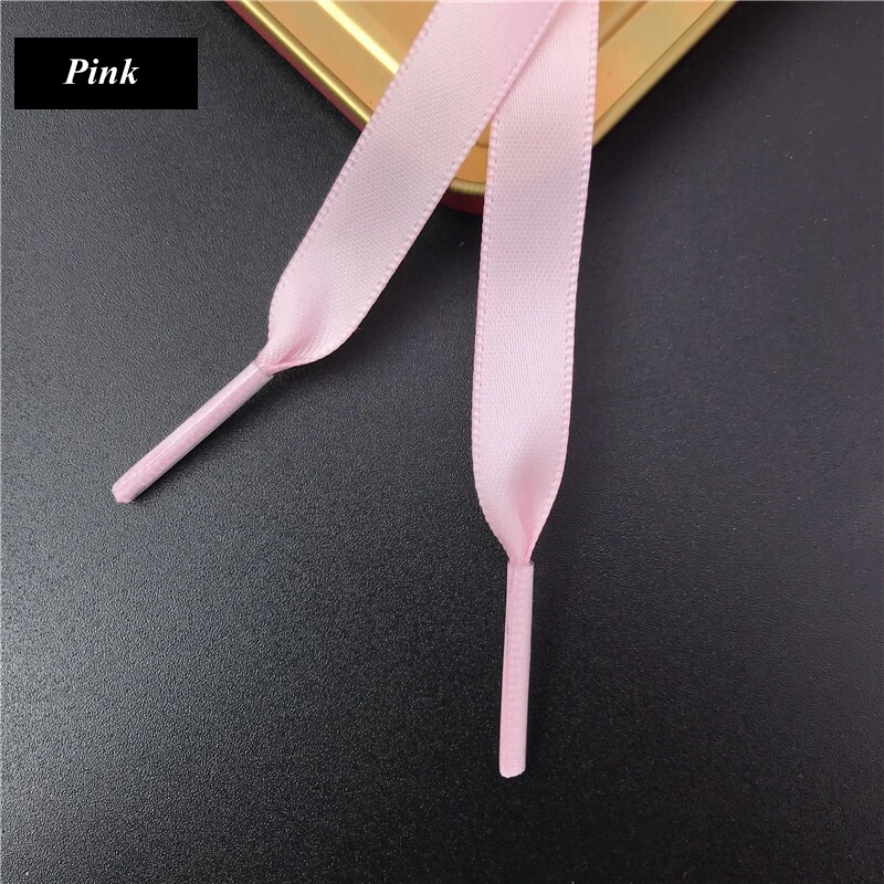 New Silk Shoe Laces Satin Ribbon Flat Shoelaces Women Sneakers Shoelace Boots Laces for Shoes Length 80CM 100CM 120CM 150CM1Pair