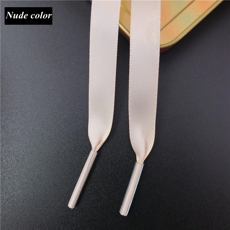 New Silk Shoe Laces Satin Ribbon Flat Shoelaces Women Sneakers Shoelace Boots Laces for Shoes Length 80CM 100CM 120CM 150CM1Pair