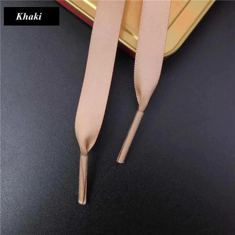 New Silk Shoe Laces Satin Ribbon Flat Shoelaces Women Sneakers Shoelace Boots Laces for Shoes Length 80CM 100CM 120CM 150CM1Pair