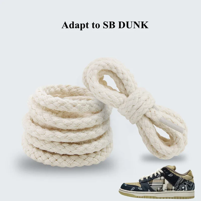 Linen Shoelaces Decoration Accessories Suitable Board Shoes Basketball Shoes Sneakers Cotton Shoe Laces Dunk SB AF1AJ Shoe Rope