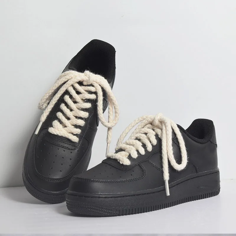 Linen Shoelaces Decoration Accessories Suitable Board Shoes Basketball Shoes Sneakers Cotton Shoe Laces Dunk SB AF1AJ Shoe Rope