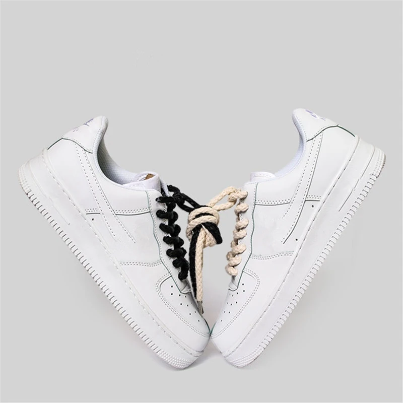Linen Shoelaces Decoration Accessories Suitable Board Shoes Basketball Shoes Sneakers Cotton Shoe Laces Dunk SB AF1AJ Shoe Rope